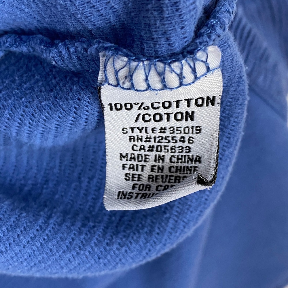 Habitat Blue Textured Knit Button Cuff V-Neck Pullover Top Women's Size L - Picture 5 of 10